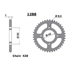 Γραναζι πισω FE SPROCKETS FE1288.41 Sym Wolf Classic 41Δ 428 ΒΗΜΑ ΠΡΟΣΟΧΗ - (10110-886)