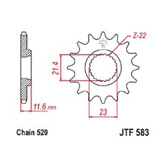 Γραναζι εμπρος 583.13 / FE E6810.13/2051 13 18NC Yamaha TT250 κτλ 13Δ PBR - (10100-834)