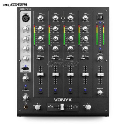 Vonyx STM-7010 DJ Μίκτης Ήχου 4 Καναλιών Με Σύνδεση PC USB & AUX Είσοδο