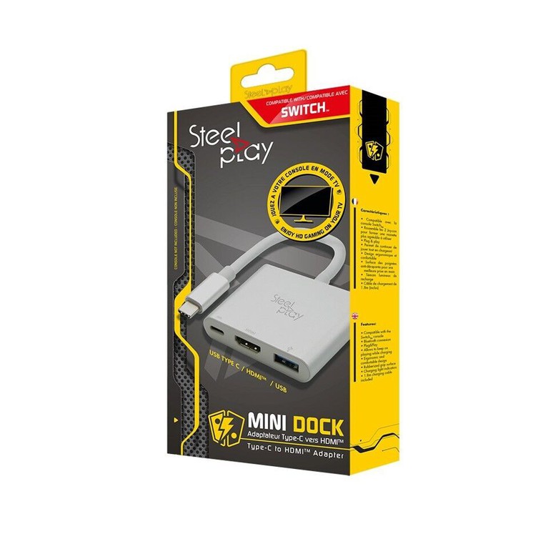 Steelplay - Mini Dock - USB-C/HDMI Adapter (Switch/Mac) / Nintendo Switch
