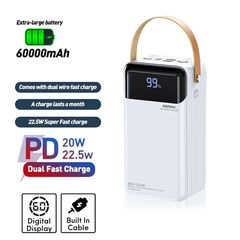 Power Bank 60000mAh PD 22,5W με Ενσωματωμένο Φακό LED RPP565