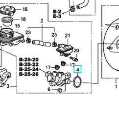 Τσιμούχα σεβρό Honda Accord 4dr (USA) / CR-V '07- '18 (46185SWWG01) brake master cylinder, O' RING