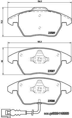 ΤΑΚΑΚΙΑ ΕΜΠΡΟΣ BKD BREMBO P85075