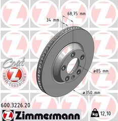 ΔΙΣΚΟΠΛΑΚΑ ΕΜΠΡ  R+L ZIMMERMANN 600.3226.20