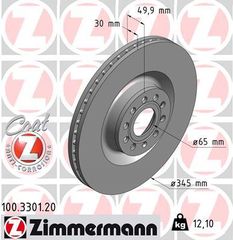 ΔΙΣΚΟΠΛΑΚΑ ΕΜΠΡ S3 345mm ZIMMERMANN 100.3301.20