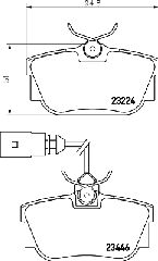 ΤΑΚΑΚΙΑ ΠΙΣΩ Τ4 ΜΕ ΚΑΛ HELLA PAGID 8DB355018591