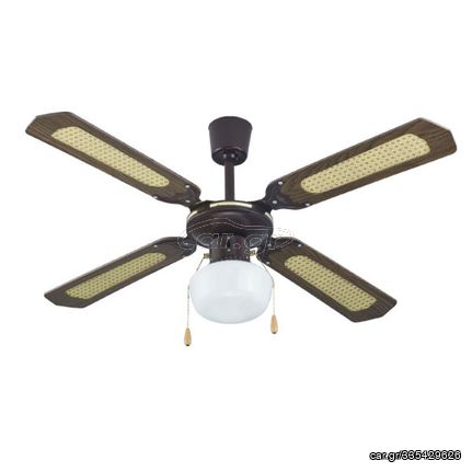 Ανεμιστήρας Οροφής 105cm 50W  με Φως  Primo WS42-4C4L Brown 