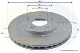 ΕΠΙΧΡΙΣΜΕΝΗ ΔΙΣΚΟΠΛΑΚΑ ΕΜΠΡΟΣΘ.NISSAN COMLINE ADC0260V