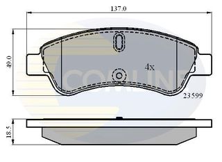 ΣΕΤ ΔΙΣΚΟΦΡΕΝΑ ΕΜΠΡ. CITROEN-PEUGEOT COMLINE CBP01033