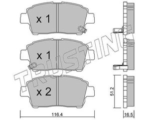 ΤΑΚΑΚΙΑ ΕΜΠΡ TOYOTA CELICA-COROLLA-PRIUS-YARIS-YARIS VERSO TRUSTING 438.0