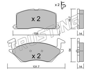 ΤΑΚΑΚΙΑ ΕΜΠΡ TOYOTA STARLET (P8) \'89-> EP80-81 (ΔΙΑΦΟΡΕΤ) TRUSTING 437.0