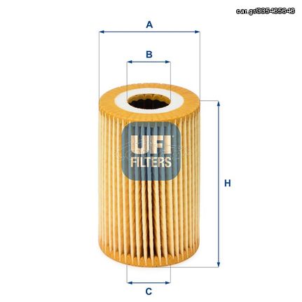 ΦΙΛΤΡΟ ΛΑΔΙΟΥ MERCEDES A140 98->A160 98-> UFI 25.014.00