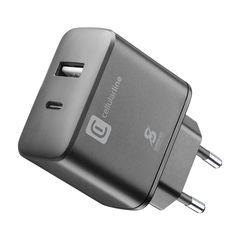 Cellular Line 420047 Φορτιστής Χωρίς Καλώδιο με Θύρα USB-A και Θύρα USB-C 25W Power Delivery Black