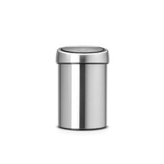 Brabantia 647217 Κάδος Απορριμμάτων Touch Bin 3L, Matt Steel Fingerprint Proof