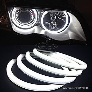 Δαχτυλίδια Angel Eyes για BMW E46 COTTON Λευκό χρώμα 