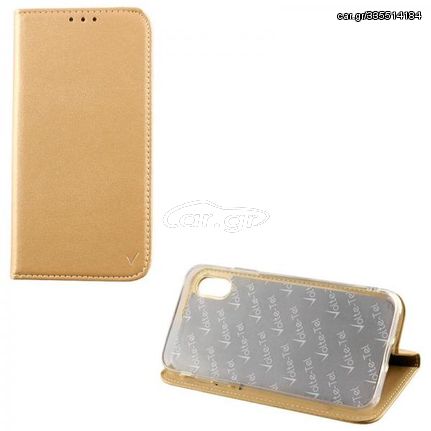 Θήκη κινητού Volte-tel for Redmi Note 5 AI Dual Camera Pocket Magnet Book Stand Gold