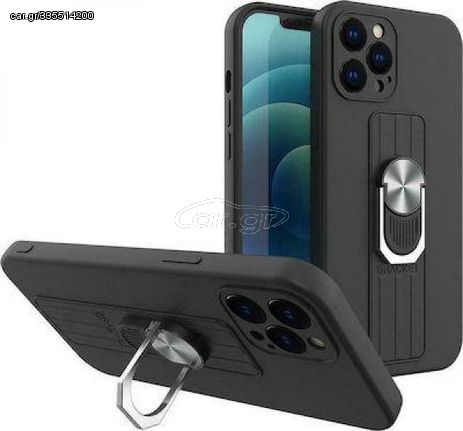 Θήκη κινητού Hurtel Ring Silicone Case for iPhone 12 Pro Black