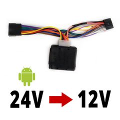 24V σε 12V μετατροπέας ρεύματος φορτηγού και αυτοκινήτου (μετασχηματιστής Android 7" οθόνη 9" ηχοσύστημα 10" ιντσών DC 24V σε DC 12V 24 volt 12 volt επαγγελματικό βανάκι ΟΕΜ πλοηγός GPS τάση φορτηγό τ