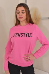 Φούτερ Fenstyle με τύπωμα μπροστά-ΡΟΖ