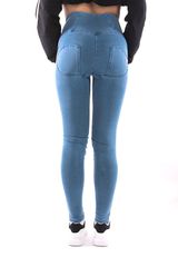 Push up ελαστικό jean με φερμουάρ-ΓΚΡΙ