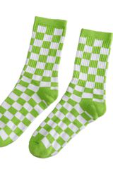 Κάλτσες με σχέδιο σκακιέρα-ΠΡΑΣΙΝΟ
