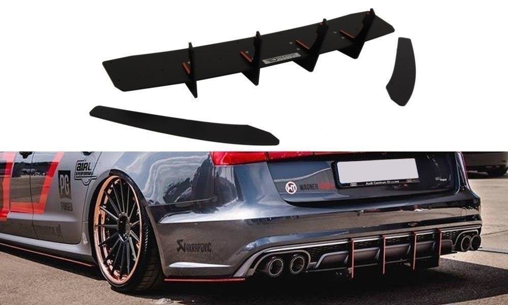 Πίσω Diffuser & Πίσω Side Splitters Audi S6 C7 FL