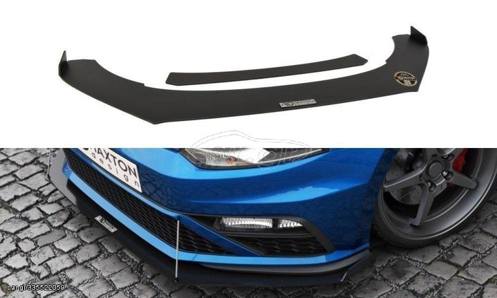 FRONT RACING SPLITTER VW POLO MK5 GTI FACELIFT (with wings)