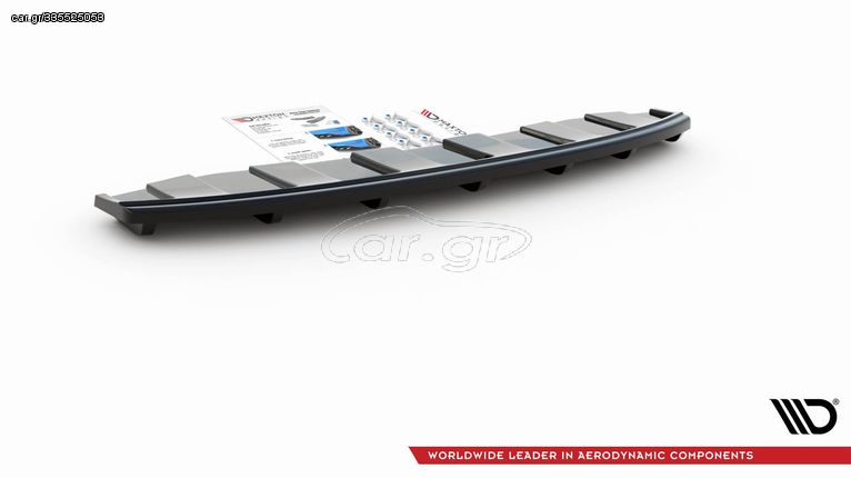 CENTRAL REAR SPLITTER AUDI A6 C7 S-LINE AVANT EXHAUST 2x1 (with vertical bars)