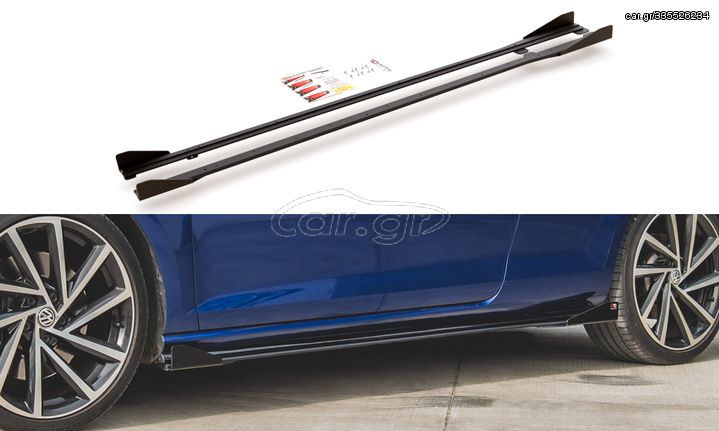 Racing Durability Side Skirts Diffusers + Flaps VW Golf 7 R / R-Line Facelift