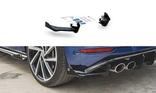 Racing Durability Rear Side Splitters + Flaps VW Golf 7 R Facelift