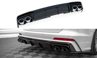 Rear Valance + Exhaust Ends Imitation Audi S6 / A6 S-Line C8