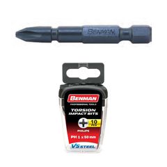 Μύτες σταυρού Benman PH1 x 50mm 74115 σετ 10τμχ
