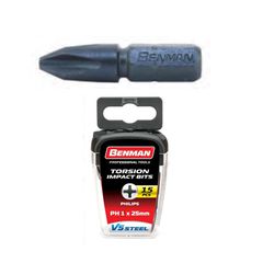 Μύτες σταυρού Benman PH1 x 25mm 74112 σετ 15τμχ