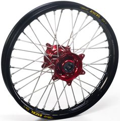Τροχος Πισω Tubeless 18X4,25X36T Μαυρο Στεφανι/Κοκκινο Κεντρο/Ασημι Ακτινεσ/Ασημι Καψουλια | Haan Wheels