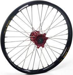Τροχος Εμπρος Tubeless 21X2,15X36T Μαυρο Στεφανι/Κοκκινο Κεντρο/Ασημι Ακτινεσ/Ασημι Καψουλια | Haan Wheels