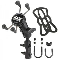 Ram Mounts X-Grip® Short Arm Phone Holder With Brake/Clutch Reservoir U-Bolt Base