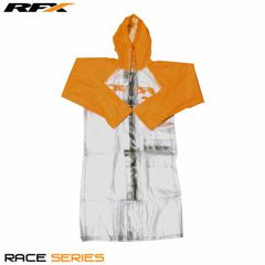 Αδιαβροχο Jacket Μακρυ Διαφανο/Πορτοκαλι Ενηλικες Large | Rfx