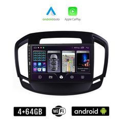 OPEL INSIGNIA (2014-2017) Android οθόνη αυτοκίνητου 4+64GB με GPS WI-FI (ηχοσύστημα αφής 9" ιντσών Apple CarPlay Android Auto 4GB Car Play Youtube Playstore MP3 USB Radio Bluetooth Mirrorlink εργ