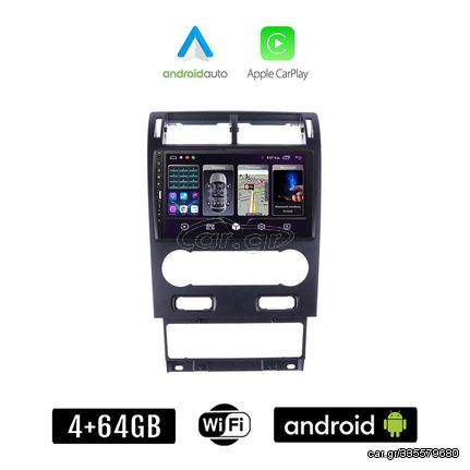FORD MONDEO (2003 - 2006) Android οθόνη αυτοκίνητου 4+64GB με GPS WI-FI (ηχοσύστημα αφής 9" ιντσών Apple CarPlay Android Auto 4GB Car Play Youtube Playstore MP3 USB Radio Bluetooth Mirrorlink εργ