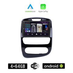RENAULT CLIO (μετά το 2016) Android οθόνη αυτοκίνητου 4+64GB με GPS WI-FI (ηχοσύστημα αφής 9" ιντσών Apple CarPlay Android Auto 4GB Car Play Youtube Playstore MP3 USB Radio Bluetooth Mirrorlink ε