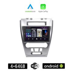 FORD FUSION 2012-2017 Android οθόνη αυτοκίνητου 4+64GB με GPS WI-FI (ηχοσύστημα αφής 9" ιντσών Apple CarPlay Android Auto 4GB Car Play Youtube Playstore MP3 USB Radio Bluetooth Mirrorlink εργοστα