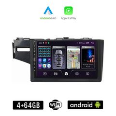 HONDA JAZZ (μετά το 2013) Android οθόνη αυτοκίνητου 4+64GB με GPS WI-FI (ηχοσύστημα αφής 9" ιντσών Apple CarPlay Android Auto 4GB Car Play Youtube Playstore MP3 USB Radio Bluetooth Mirrorlink εργ