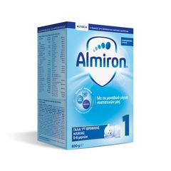 Nutricia Almiron 1 Γάλα 1ης βρεφικής ηλικίας από 0-6 μηνών Χωρίς Φοινικέλαιο 600g