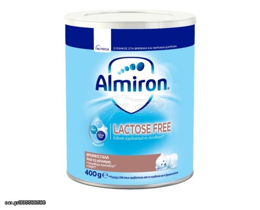 Nutricia Almiron Lactose Free 400gr Βρεφικό Γάλα Ελεύθερο Λακτόζης, Από τη Γέννηση