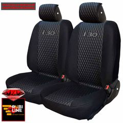 HYUNDAI i30 ΚΑΛΥΜΜΑΤΑ ΤΕΧΝΟΔΕΡΜΑ RUBI ΜΑΥΡΟ ME ΓΚΡΙ ΚΕΝΤΗΜΑ i30 ΣΕΤ 2ΤΜΧ