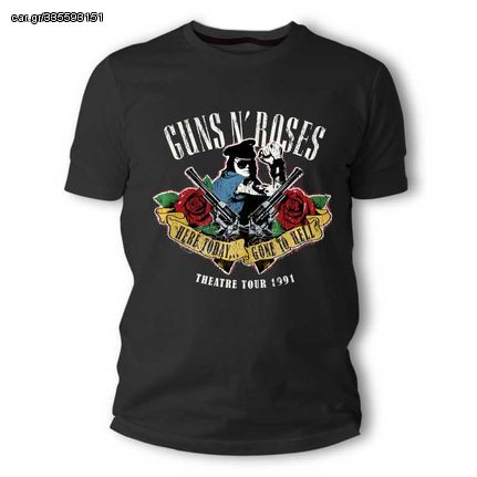 Guns N' Roses Here Today Gone To Hell  Μπλουζάκι T-shirt σε Μαύρο χρώμα TS70048