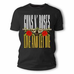 Guns N' Roses Live and Let Die Μπλουζάκι T-shirt σε Μαύρο χρώμα TS70008