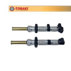 ΚΑΛΑΜΙΑ ΕΜΠΡΟΣ  ΜΕ ΜΠΟΥΚΑΛΕΣ ΣΕΤ TOBAKI RACING PRO ΓΙΑ ΧΑΜΗΛΩΜΑ (-8CM) ΧΡΥΣΕΣ CNC YAMAHA CRYPTON X135