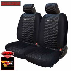KIA STONIC ΚΑΛΥΜΜΑΤΑ ΤΕΧΝΟΔΕΡΜΑ RUBI ΜΑΥΡΟ ME ΑΣΠΡΟ ΚΕΝΤΗΜΑ STONIC ΣΕΤ 2ΤΜΧ