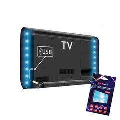 USB TV LED SMD STRIP KIT με RGB χρώμα φωτός 2X50CM 2X2.4W IP65 με ενσύρματο controller